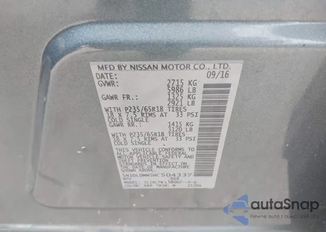 2017 Infiniti Qx60 from USA, damaged, VIN 5N1DL0MN5HC504337